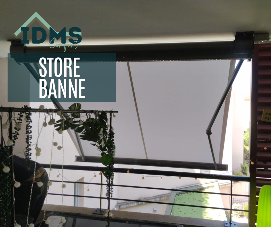 pose d un store banne avec coffre motorisé à saint raphael